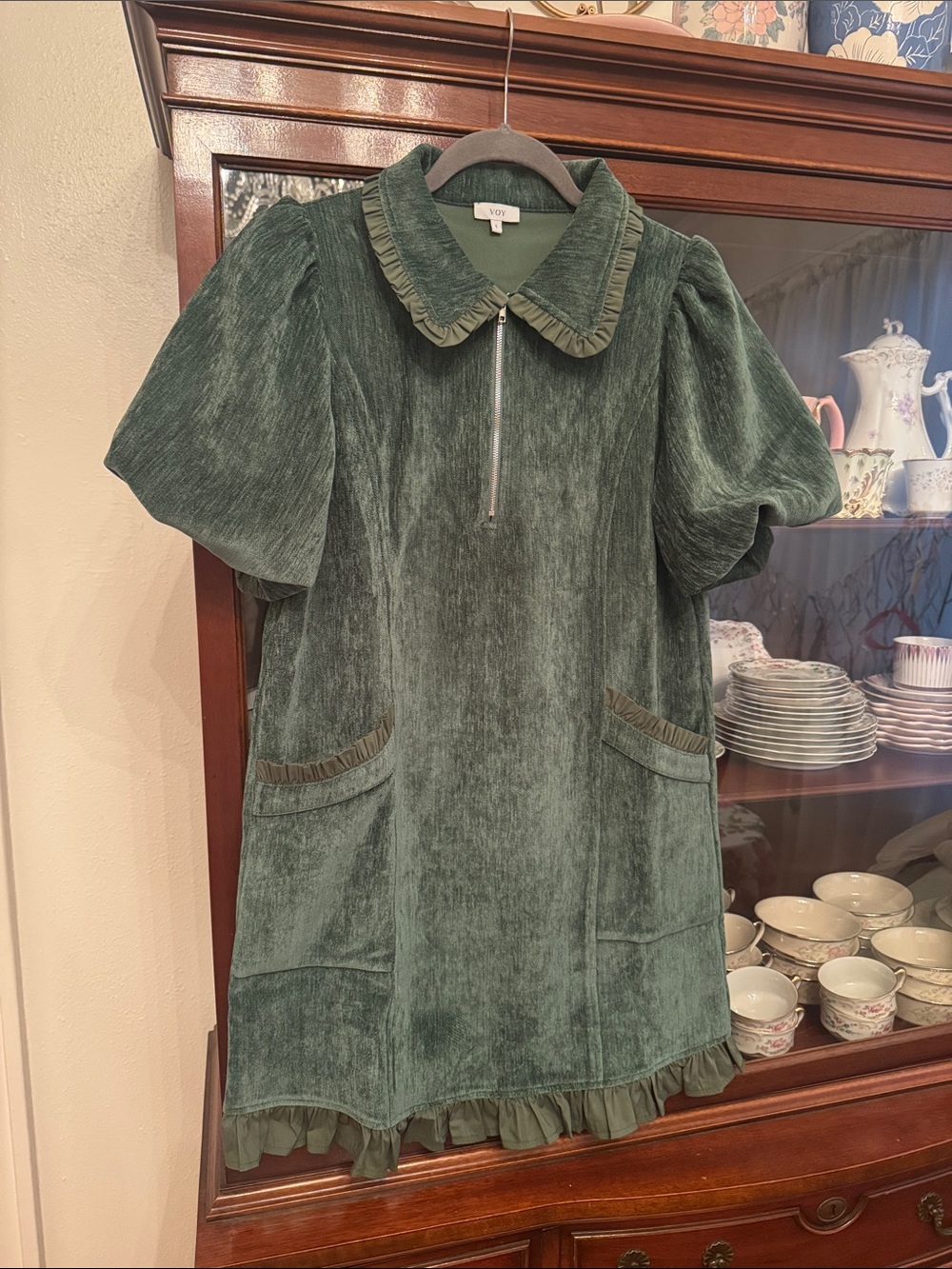 RAQUEL RUFFLE POCKET DETAIL DRESS - Picture 4 of 11